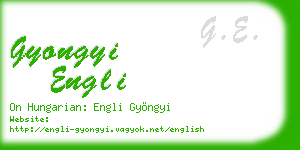 gyongyi engli business card
