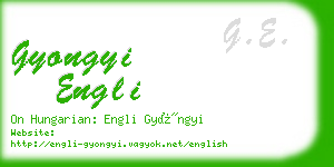 gyongyi engli business card